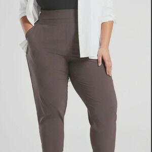 ATHLETA Nolita Slim Tapered Crop Pant brown plus size 22